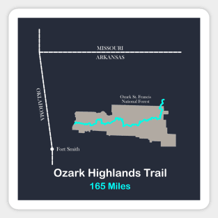 Route Map of the Ozark Highlands Trail Sticker